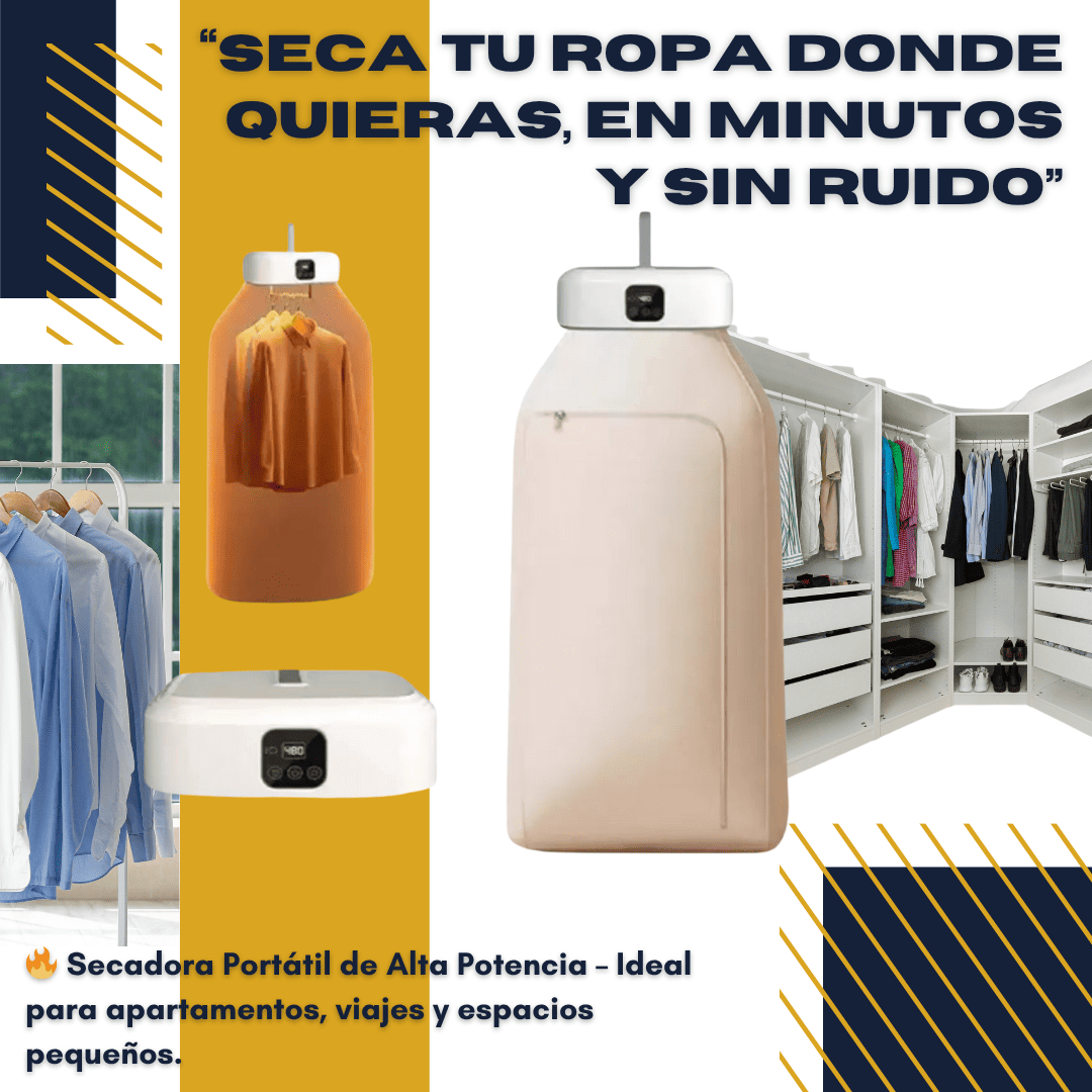 ¿ROPA 👕 HUMEDA Y SIN ESPACIO? Sécala en 30 min con esta secadora portátil 👕⚡”