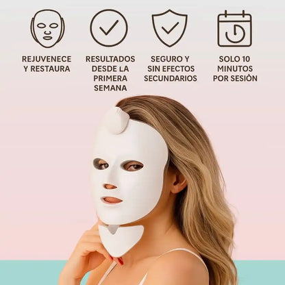 MÁSCARA FACIAL LED 7 COLORES = 7 BENEFICIOS PARA TU PIEL