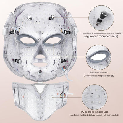 MÁSCARA FACIAL LED 7 COLORES = 7 BENEFICIOS PARA TU PIEL